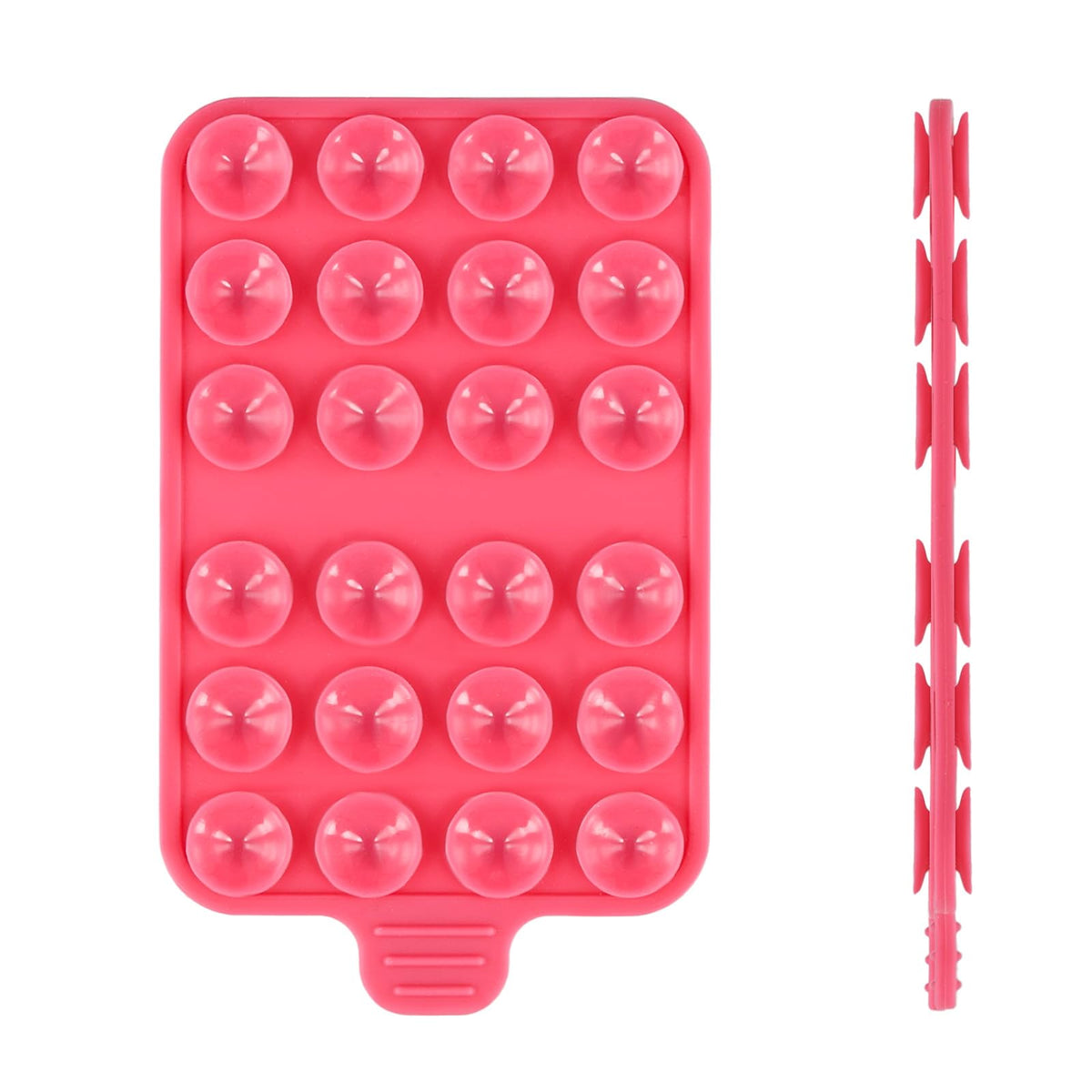 Dual Grip Silicone Suction Phone Mount - iPhone & Android (Rose Red)