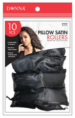 Black Satin Heatless Hair Rollers