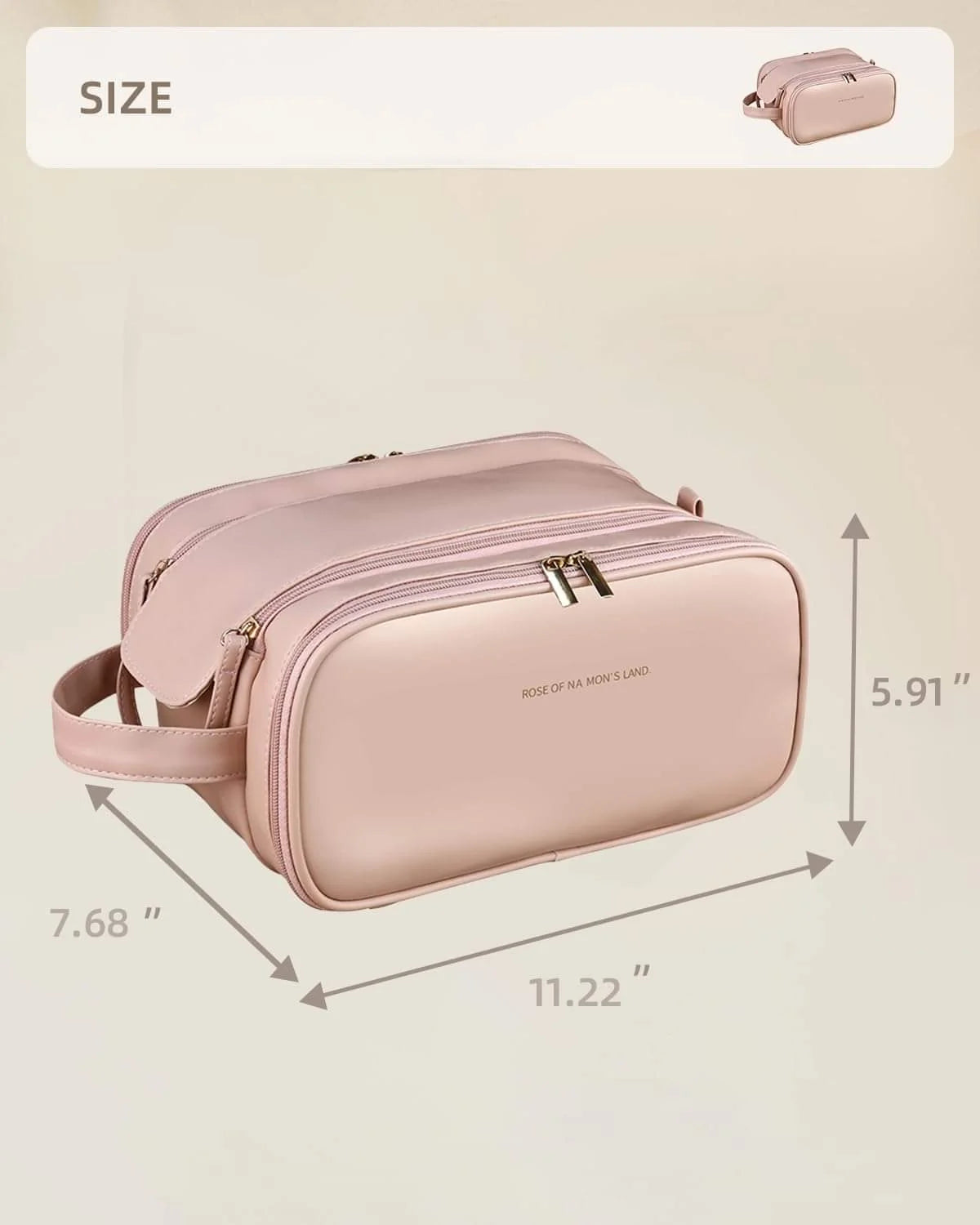 Ultimate Travel Makeup Bag for Women - Spacious Cosmetic Organizer with Easy Access and Waterproof Design