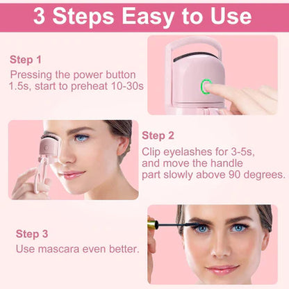 Transform Your Look with the Ultraglow Electric Eyelash Curler - Achieve Stunning, Long-Lasting Curls Effortlessly!