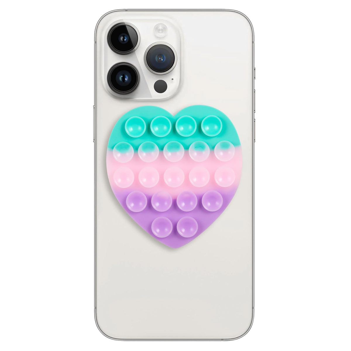 Colorful Heart Pop-It Phone Holder for iPhone & Android